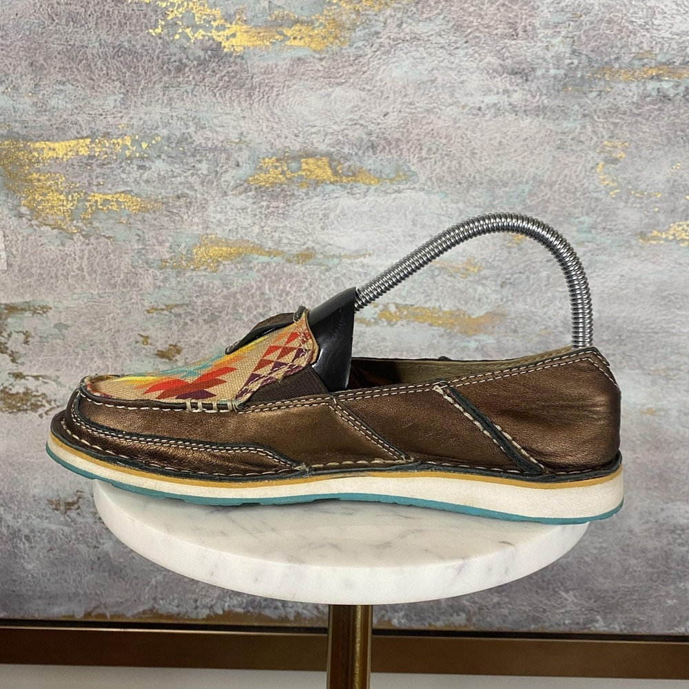 Ariat Cruiser Loafer Shoes Womens Size 7 Multicolor Leather Canvas 10029744 - Picture 6 of 11